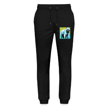 Eisbär - Stanley/Stella Unisex Bio Jogginghose Mover  - Schwarz - Vorne - Marisol (170cm) & Nik (191cm)
