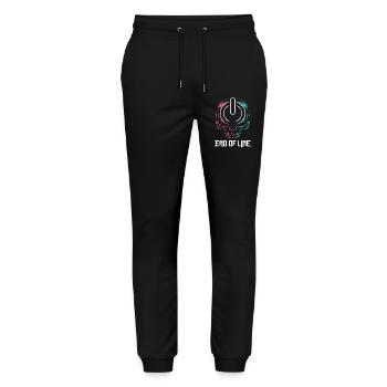  End Of Line Gamer Totenkopf Power Button Gaming - Stanley/Stella Unisex Bio Jogginghose Mover  - Schwarz - Vorne - Marisol (170cm) & Nik (191cm)