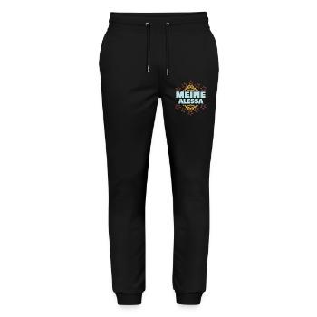 Ehefrau Alessa - Stanley/Stella Unisex Bio Jogginghose Mover  - Schwarz - Vorne - Marisol (170cm) & Nik (191cm)