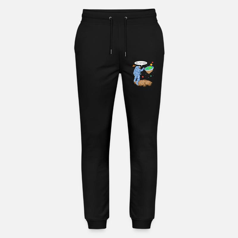 Flach-Erde-Astronauten-Shirt - Stanley/Stella Unisex Bio Jogginghose Mover  - Schwarz