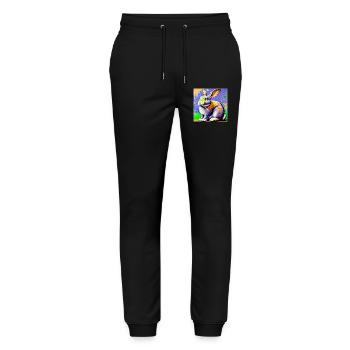 rabbit - Stanley/Stella Mover Unisex Organic Jogging Trousers - black - Front - Marisol (170cm) & Nik (191cm)