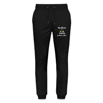 Ma Mère M’APPLE: je dois y aller - Pantalon de jogging bio MOVER Stanley/Stella unisexe - noir - Devant - Marisol (170cm) & Nik (191cm)