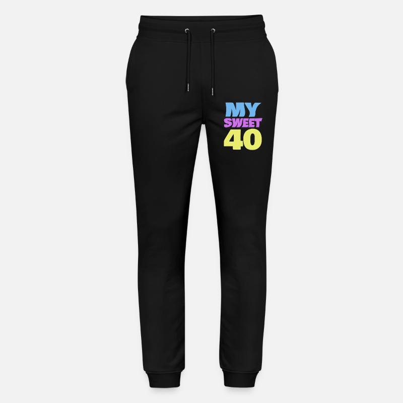 40er Farbexplosion Logo - Stanley/Stella Unisex Bio Jogginghose Mover  - Schwarz