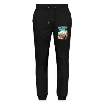 Guinea Pig Adventures in Santorini Greece - Stanley/Stella Mover Unisex Organic Jogging Trousers - black - Front - Marisol (170cm) & Nik (191cm)