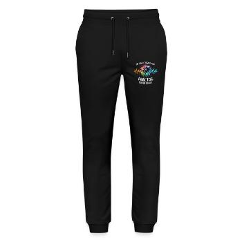 Pinkzeh Rosafuss Tarantel Herzlinie - Stanley/Stella Unisex Bio Jogginghose Mover  - Schwarz - Vorne - Marisol (170cm) & Nik (191cm)