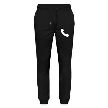 Telefon - Stanley/Stella Unisex Bio Jogginghose Mover  - Schwarz - Vorne - Marisol (170cm) & Nik (191cm)