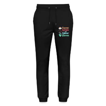 MFA Medizin Mediziner Kaffee - Stanley/Stella Unisex Bio Jogginghose Mover  - Schwarz - Vorne - Marisol (170cm) & Nik (191cm)