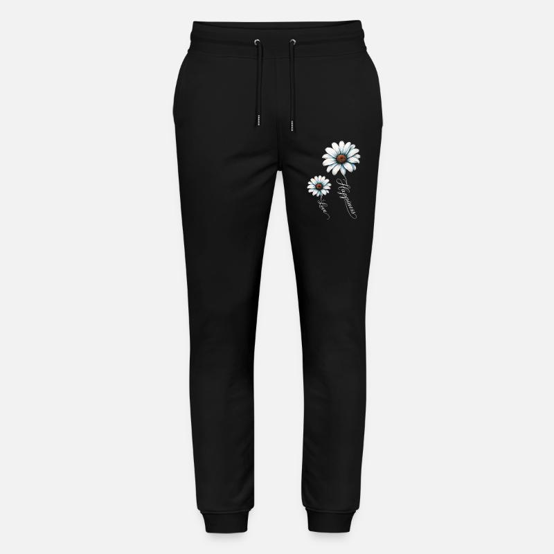 Blaue Gänseblümchen, Glück und Liebe - Stanley/Stella Unisex Bio Jogginghose Mover  - Schwarz