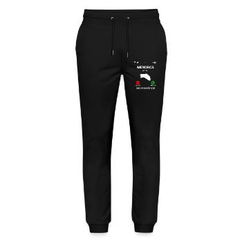 Menorca Ruft An Urlaub Balearen Insel Idee - Stanley/Stella Unisex Bio Jogginghose Mover  - Schwarz - Vorne - Marisol (170cm) & Nik (191cm)