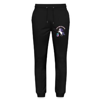 3. Geburtstag Einhorn Mädchen Ich bin schon 3 - Stanley/Stella Unisex Bio Jogginghose Mover  - Schwarz - Vorne - Marisol (170cm) & Nik (191cm)