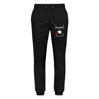 Mallorca Ruft An Urlaub Outfit Reise Malle Idee - Stanley/Stella Unisex Bio Jogginghose Mover  - Schwarz - Vorne - Marisol (170cm) & Nik (191cm)