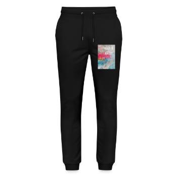 Keep it artsy. - Stanley/Stella Mover Unisex Organic Jogging Trousers - black - Front - Marisol (170cm) & Nik (191cm)