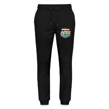 55e anniversaire 1971 cadeau pour hommes et femmes - Pantalon de jogging bio MOVER Stanley/Stella unisexe - noir - Devant - Marisol (170cm) & Nik (191cm)