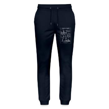 Plan directeur de la ligne de cite de Glasgow - Pantalon de jogging bio MOVER Stanley/Stella unisexe - marine - Devant - Marisol (170cm) & Nik (191cm)