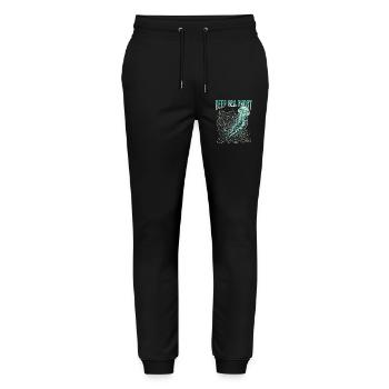 Deep Sea Ghost - Stanley/Stella Unisex Bio Jogginghose Mover  - Schwarz - Vorne - Marisol (170cm) & Nik (191cm)