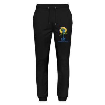 Sunflower Power of nature - Stanley/Stella Mover Unisex Organic Jogging Trousers - black - Front - Marisol (170cm) & Nik (191cm)