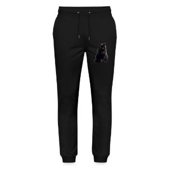 Schwarze Katze - Stanley/Stella Unisex Bio Jogginghose Mover  - Schwarz - Vorne - Marisol (170cm) & Nik (191cm)
