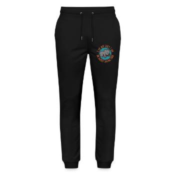 I’m Not Lazy Koala Energy Saving Mode - Stanley/Stella Mover Unisex Organic Jogging Trousers - black - Front - Marisol (170cm) & Nik (191cm)