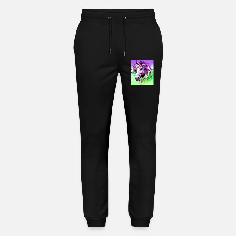 Pferd - Stanley/Stella Unisex Bio Jogginghose Mover  - Schwarz