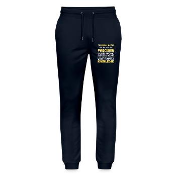 Technische Autoren-Präzisionsratsarbeit - Stanley/Stella Unisex Bio Jogginghose Mover  - Navy - Vorne - Marisol (170cm) & Nik (191cm)