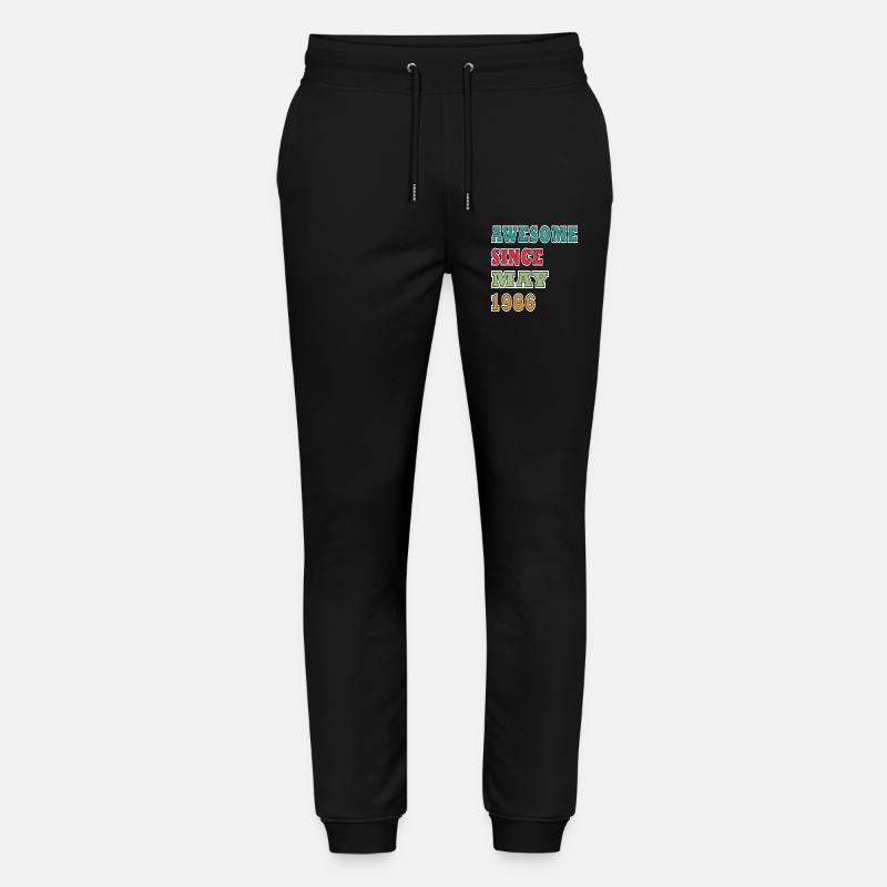 Salutations d’anniversaire mai 1986 - Pantalon de jogging bio MOVER Stanley/Stella unisexe - noir