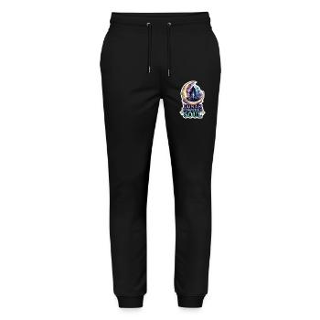 Mondmeditation, Mondachtsamkeit, Spirituell - Stanley/Stella Unisex Bio Jogginghose Mover  - Schwarz - Vorne - Marisol (170cm) & Nik (191cm)