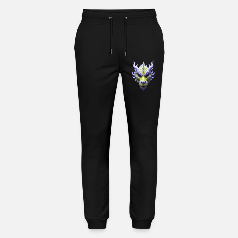 Aurora-Grüne Drachenmaske - Stanley/Stella Unisex Bio Jogginghose Mover  - Schwarz