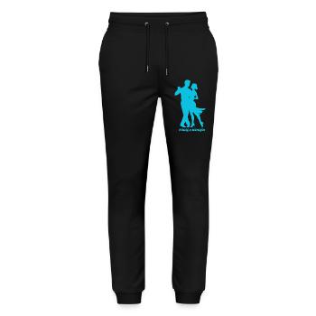 Tanzendes Pärchen Silhouette - Stanley/Stella Unisex Bio Jogginghose Mover  - Schwarz - Vorne - Marisol (170cm) & Nik (191cm)