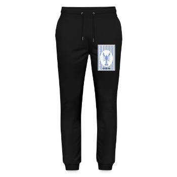 Sweat minimaliste drôle de Fuckster Lhomer - Pantalon de jogging bio MOVER Stanley/Stella unisexe - noir - Devant - Marisol (170cm) & Nik (191cm)
