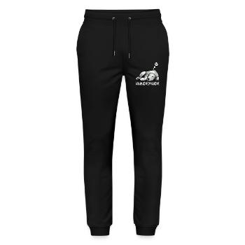 Hundemüde Irischer Wolfshund Wolfshundbesitzer - Stanley/Stella Unisex Bio Jogginghose Mover  - Schwarz - Vorne - Marisol (170cm) & Nik (191cm)