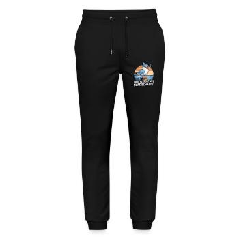  Nich Perfekt Aber Nordisch Echt Lustige Möwe Mit - Stanley/Stella Unisex Bio Jogginghose Mover  - Schwarz - Vorne - Marisol (170cm) & Nik (191cm)