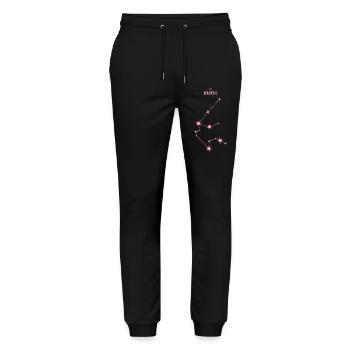 Aquarius Zodiac Sign Star Constellation Pink - Stanley/Stella Mover Unisex Organic Jogging Trousers - black - Front - Marisol (170cm) & Nik (191cm)