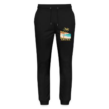 Aruba - Stanley/Stella Mover Unisex Organic Jogging Trousers - black - Front - Marisol (170cm) & Nik (191cm)