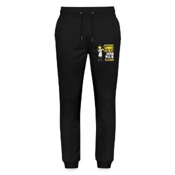 Chemistry Chemist Chemistry Teacher Saying Science - Stanley/Stella Mover Unisex Organic Jogging Trousers - black - Front - Marisol (170cm) & Nik (191cm)