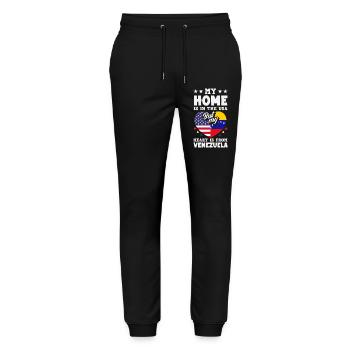 Venezuela Flag Pride & Home Venezuela - Stanley/Stella Mover Unisex Organic Jogging Trousers - black - Front - Marisol (170cm) & Nik (191cm)