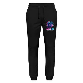 20th Birthday Boy Girls Gaming Level 20 Years - Stanley/Stella Mover Unisex Organic Jogging Trousers - black - Front - Marisol (170cm) & Nik (191cm)