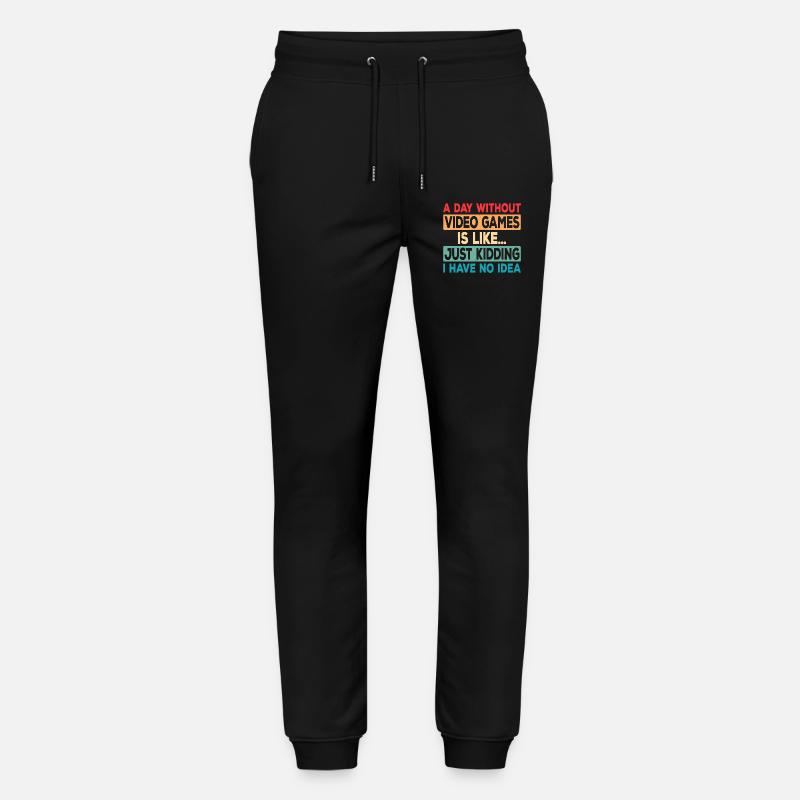 Game Day Absence Joke Tee - Stanley/Stella Mover Unisex Organic Jogging Trousers - black