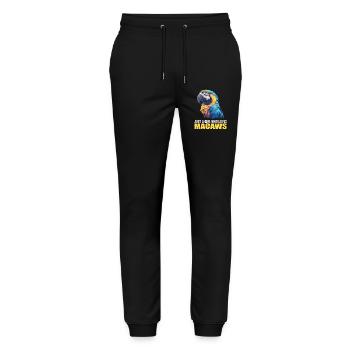 Macaw's Era - Stanley/Stella Mover Unisex Organic Jogging Trousers - black - Front - Marisol (170cm) & Nik (191cm)