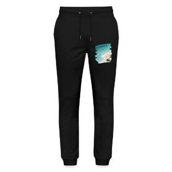 Strand Meer Palmen - Stanley/Stella Unisex Bio Jogginghose Mover  - Schwarz - Vorne - Marisol (170cm) & Nik (191cm)