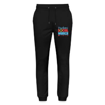 Social Worker Quota Psychiatric Social Work - Stanley/Stella Mover Unisex Organic Jogging Trousers - black - Front - Marisol (170cm) & Nik (191cm)