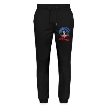 Dominican Republic Flag Dom Rep Pride - Stanley/Stella Mover Unisex Organic Jogging Trousers - black - Front - Marisol (170cm) & Nik (191cm)