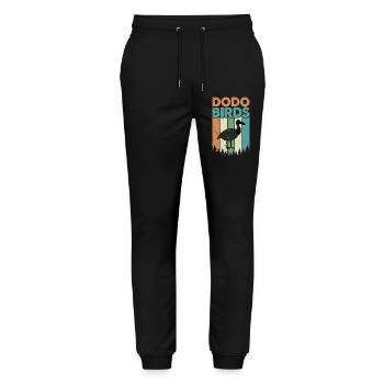 Dodo Birds Retro Vintage Extinct Bird - Stanley/Stella Mover Unisex Organic Jogging Trousers - black - Front - Marisol (170cm) & Nik (191cm)