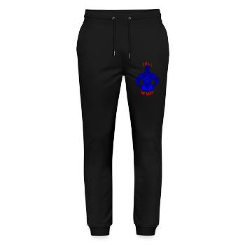 Pull Or Quit – Harte Bodybuilding-Motivation - Stanley/Stella Unisex Bio Jogginghose Mover  - Schwarz - Vorne - Marisol (170cm) & Nik (191cm)