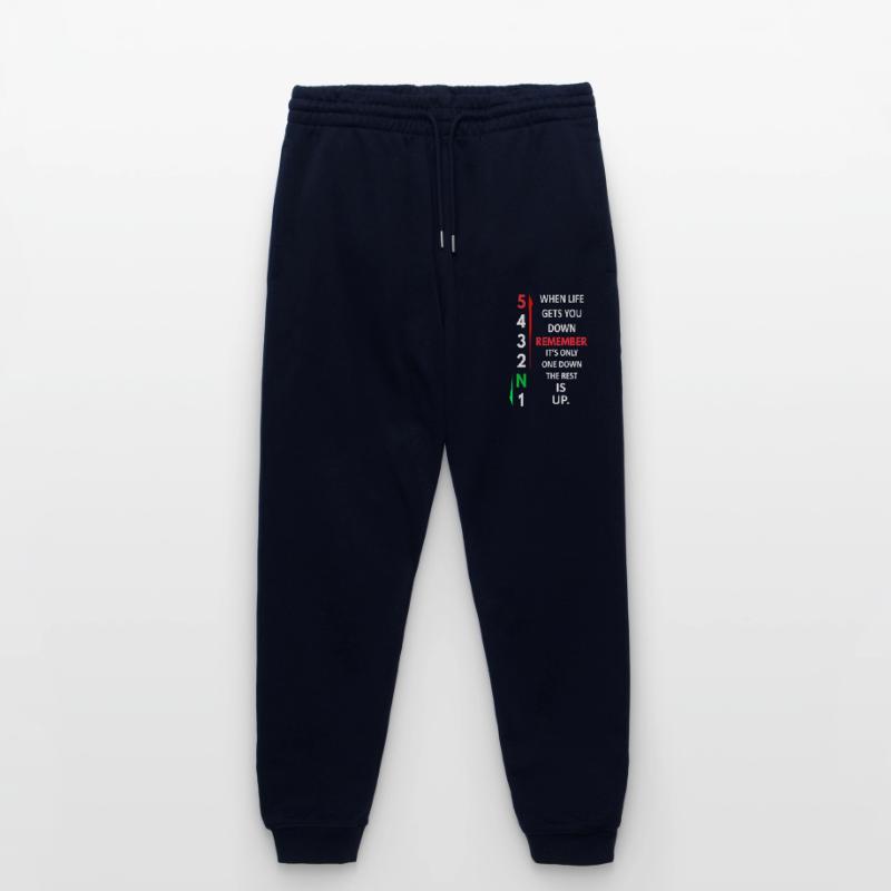 Remember 1 Down 5 Up Motorcycle Shift Pattern Stanley/Stella Mover Unisex Organic Jogging Trousers