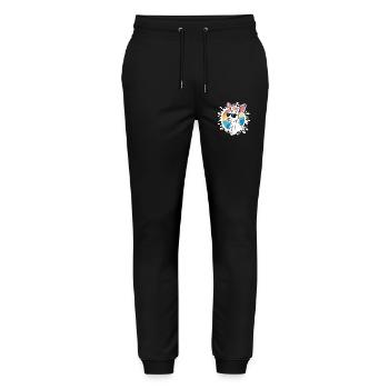 Cool Kangaroo - Retro Style & Sunglasses - Stanley/Stella Mover Unisex Organic Jogging Trousers - black - Front - Marisol (170cm) & Nik (191cm)