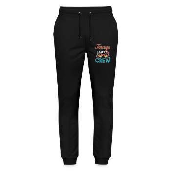 Équipage de Tenerife - Pantalon de jogging bio MOVER Stanley/Stella unisexe - noir - Devant - Marisol (170cm) & Nik (191cm)