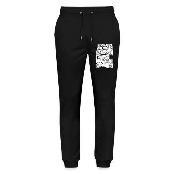 Ich machs morgen Lustig Faul Spruch - Stanley/Stella Unisex Bio Jogginghose Mover  - Schwarz - Vorne - Marisol (170cm) & Nik (191cm)
