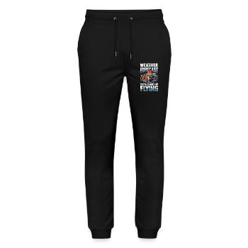Weather forecast: 100% chance to fly - Stanley/Stella Mover Unisex Organic Jogging Trousers - black - Front - Marisol (170cm) & Nik (191cm)
