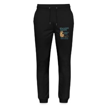 sourdough Bread Baking Beachside Bakers Yeasty - Stanley/Stella Mover Unisex Organic Jogging Trousers - black - Front - Marisol (170cm) & Nik (191cm)