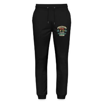 75 Years To Be So Beautiful - Anniversary Humor - Stanley/Stella Mover Unisex Organic Jogging Trousers - black - Front - Marisol (170cm) & Nik (191cm)